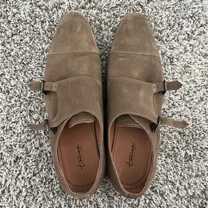 Suede Monk Strap Shoe SZ 10
